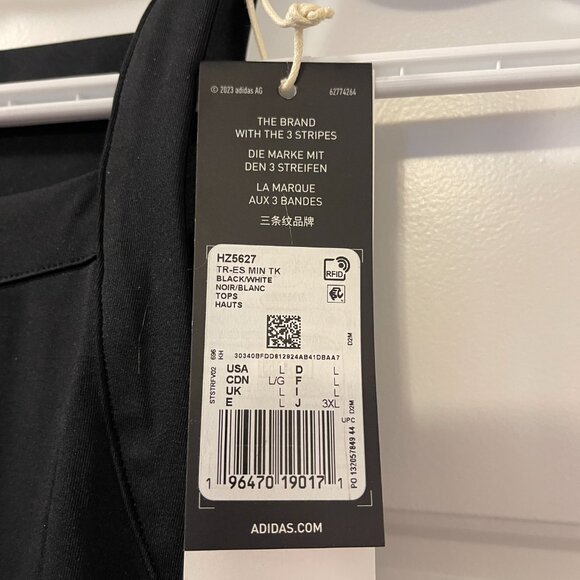 Adidas Women's Train Essentials Tank Black Large - Picture 4 of 5